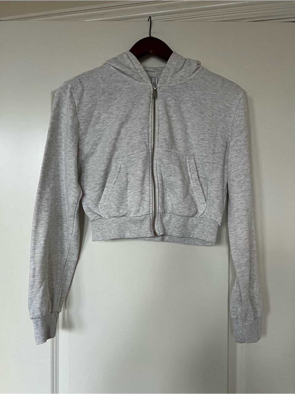 Light Heather Gray Zip-Up Hoodie